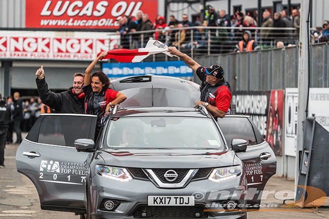 crew cheering after winning the 2017 fia championchip